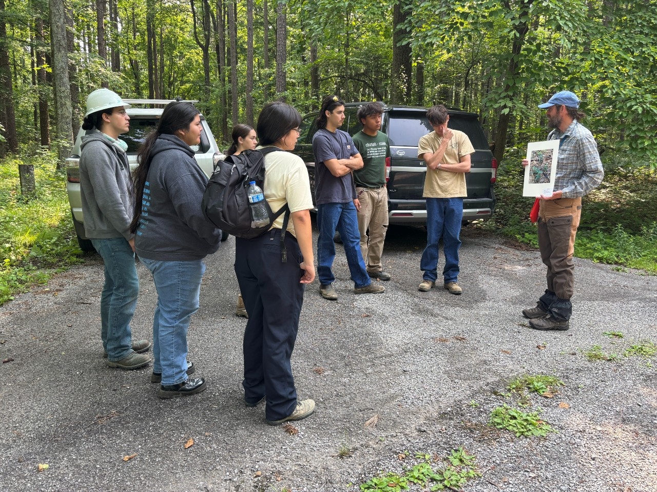 Chris Benda (far right) with 2025 Indian Youth Service Corps. Photo by Chris Benda